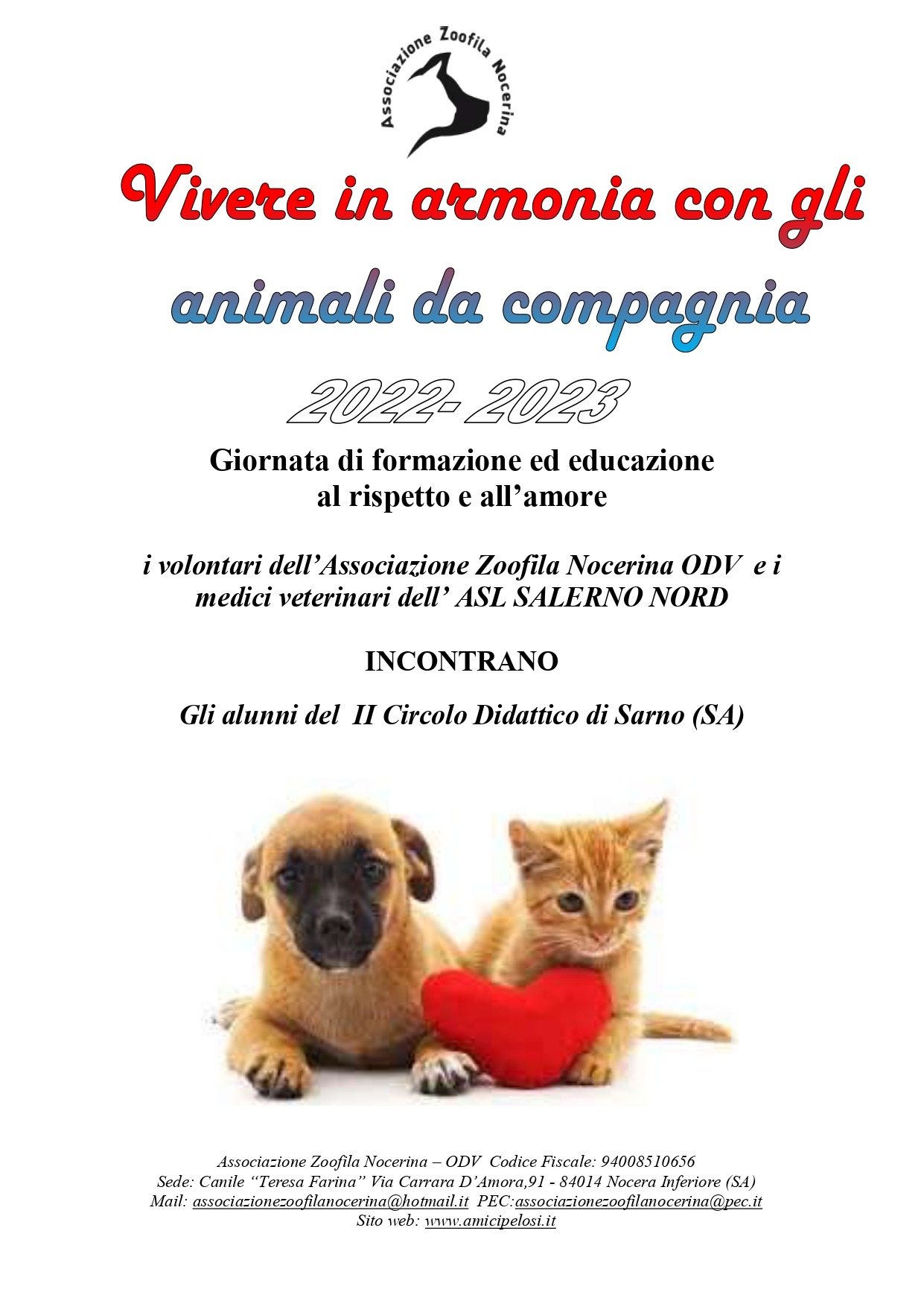 “Vivere in armonia con gli animali da compagnia”.