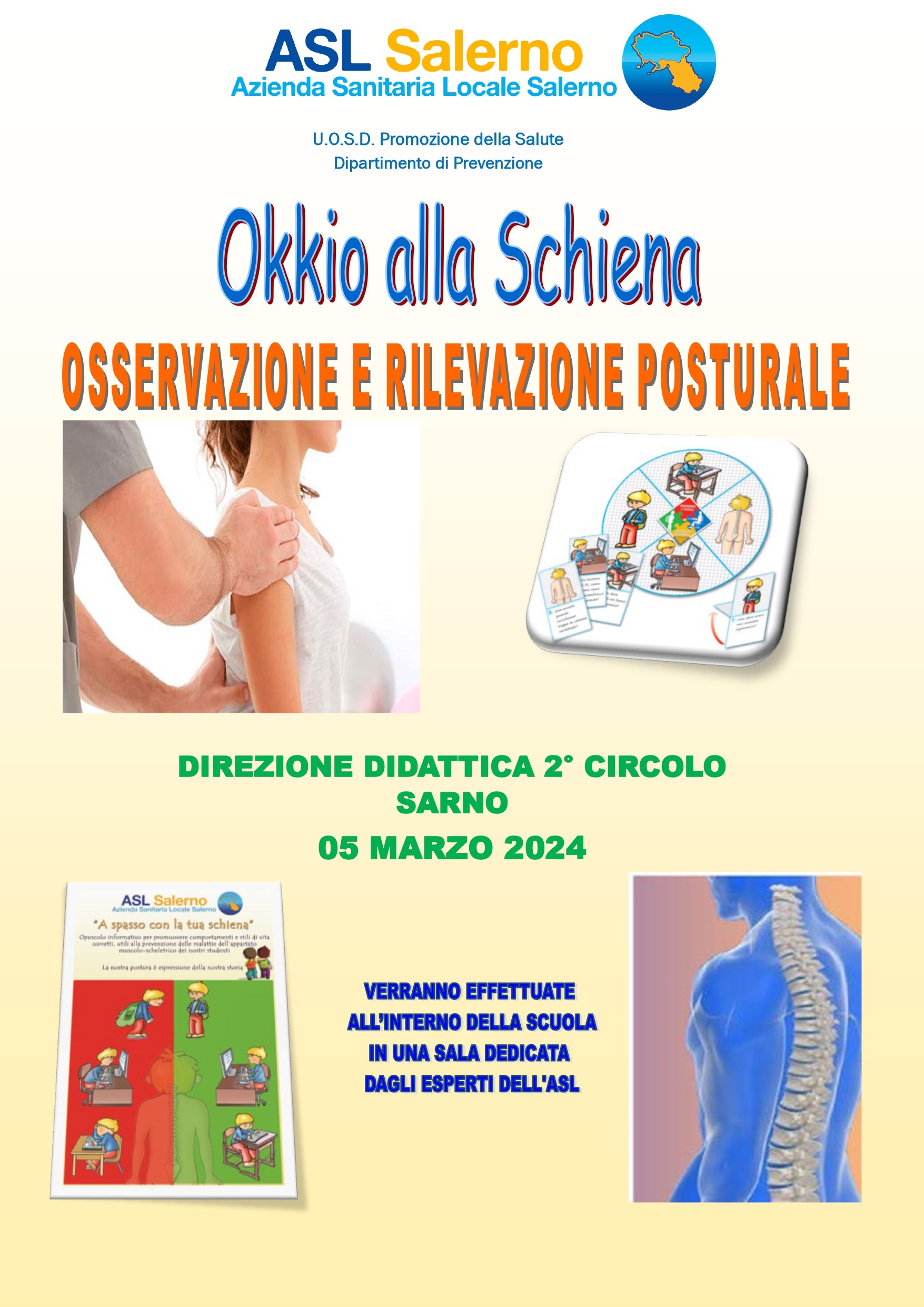 Progetto di Medicina Scolastica “Okkio alla schiena”